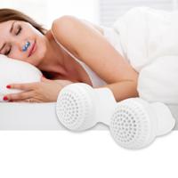2 stuks 2 in 1 ABS silicone Anti Snurk Luchtreiniger (wit)