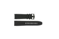 Horlogeband Jacques Lemans F-5043 Leder/Textiel Zwart 24mm