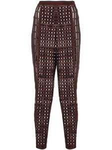 Genny legging en maille à ornements strassés - Marron