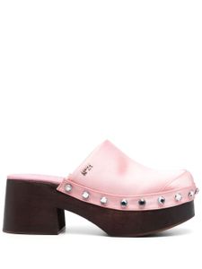 Nº21 stud-embellished platform clogs - Rose