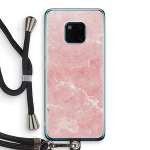 Roze marmer: Huawei Mate 20 Pro Transparant Hoesje met koord