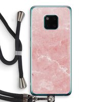 Roze marmer: Huawei Mate 20 Pro Transparant Hoesje met koord