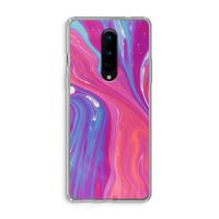 Paarse stroom: OnePlus 8 Transparant Hoesje