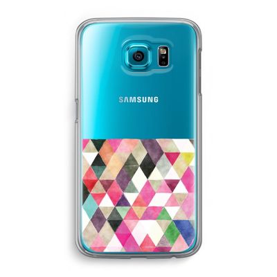 Gekleurde driehoekjes: Samsung Galaxy S6 Transparant Hoesje