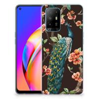 OPPO A94 5G | Reno5 Z | TPU Hoesje | Pauw met Bloemen