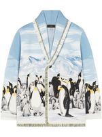 Alanui cardigan Postcard From Antarctica en jacquard - Bleu