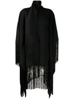 Taller Marmo robe-caftan Mrs Ross Piccolo à franges - Noir