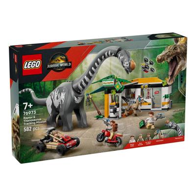 LEGO jurassic world 76973 raptor en titanosaurus opsporingsmissie