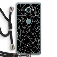 Geometrische lijnen wit: Sony Xperia XZ2 Compact Transparant Hoesje met koord