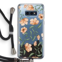 Peachy flowers: Samsung Galaxy S10e Transparant Hoesje met koord