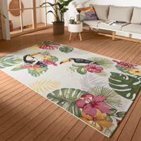 Buitenkleed Tucan - Wit maat: 165x80cm - materiaal: Polypropyleen - Dekbed-Discounter.nl