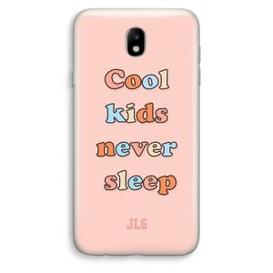 Cool Kids Never Sleep: Samsung Galaxy J7 (2017) Transparant Hoesje