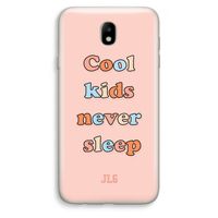 Cool Kids Never Sleep: Samsung Galaxy J7 (2017) Transparant Hoesje