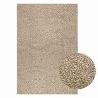 VidaXL Vloerkleed zizur beige binnen en buiten 120x170 cm jute look