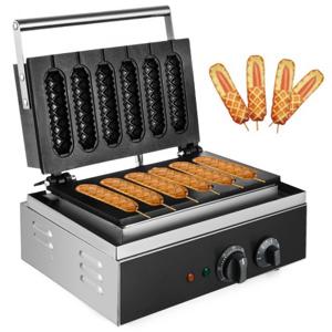 Vevor Bubble Wafelijzer Egg Waffle Maker Elektrische Wafelijzer 6wafels Per Keer