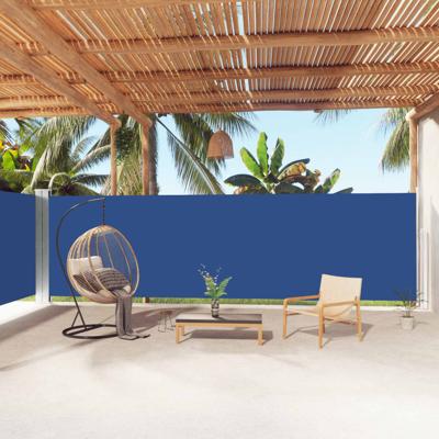 Windscherm uittrekbaar 180x1000 cm blauw