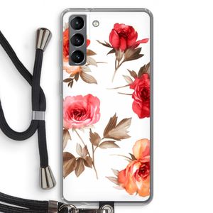 Roosjes: Samsung Galaxy S21 Transparant Hoesje met koord