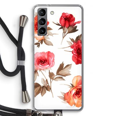 Roosjes: Samsung Galaxy S21 Transparant Hoesje met koord