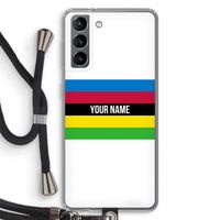 WK Wielrennen: Samsung Galaxy S21 Transparant Hoesje met koord