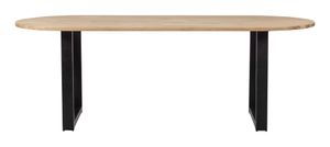 WOOOD Ovale Eettafel Tablo met U-poot, 220 x 90cm - Onbehandeld - Ovaal