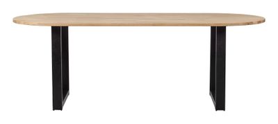 WOOOD Ovale Eettafel 'Tablo' met U-poot, 220 x 90cm
