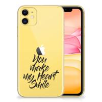 Apple iPhone 11 | Siliconen hoesje | met naam Heart Smile