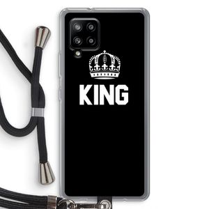 King zwart: Samsung Galaxy A42 5G Transparant Hoesje met koord