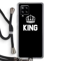 King zwart: Samsung Galaxy A42 5G Transparant Hoesje met koord