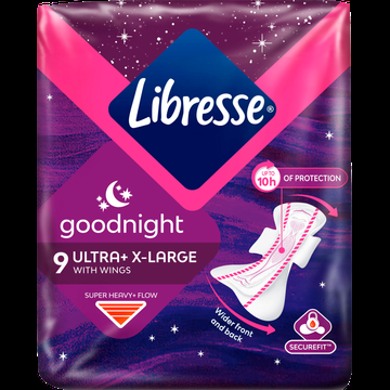 Libresse Ultra Thin Goodnight Extra Wing Maandverband 9 Stuks bij Jumbo