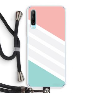 Strepen pastel: Huawei P Smart Pro Transparant Hoesje met koord