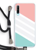 Strepen pastel: Huawei P Smart Pro Transparant Hoesje met koord