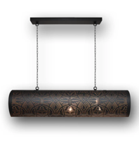 Hanglamp Ameera vintage zwart/goud horizontaal Hanglamp Ameera vintage zwart/goud horizontaal