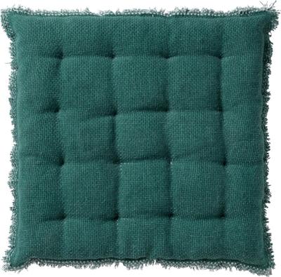Dutch Decor burto stoelkussen van gewassen katoen sagebrush green 40x40 cm