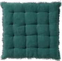 Dutch Decor burto stoelkussen van gewassen katoen sagebrush green 40x40 cm
