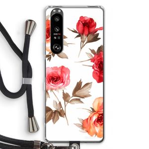 Roosjes: Sony Xperia 1 III Transparant Hoesje met koord