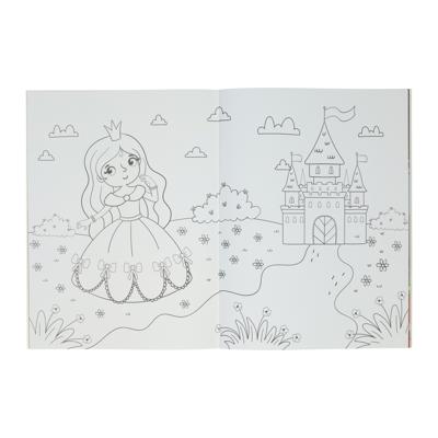 Kleur- en Stickerboek Fantasie Wereld