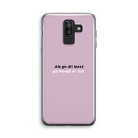 gij moogt er zijn: Samsung Galaxy J8 (2018) Transparant Hoesje