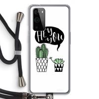 Hey you cactus: OnePlus 9 Pro Transparant Hoesje met koord