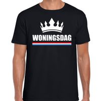 Koningsdag t-shirt Woningsdag zwart voor heren