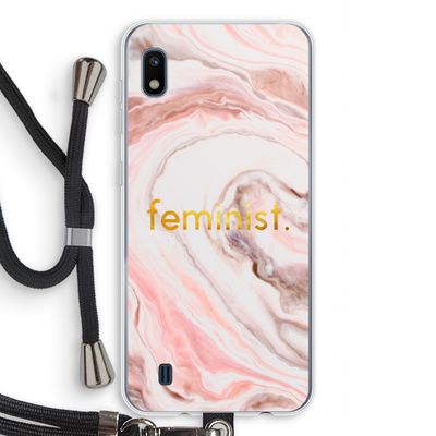 Feminist: Samsung Galaxy A10 Transparant Hoesje met koord