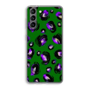 Green Cheetah: Samsung Galaxy S21 Transparant Hoesje