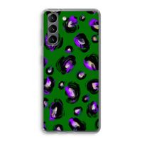 Green Cheetah: Samsung Galaxy S21 Transparant Hoesje