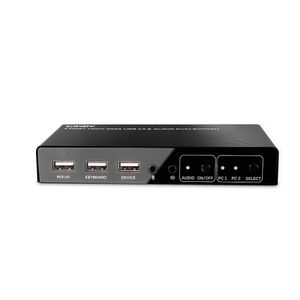 LINDY 2 Port KVM Switch HDMI 4K60, USB 2.0 & Audio KVM-switch 2 poorten HDMI 4096 x 2160 Pixel