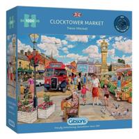 Gibsons Puzzel Clocktower Market 1000 Stukjes - thumbnail