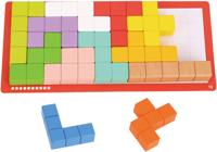 Tooky Toy kubuspuzzel 10 levels educatief houten denkspel 23-delig