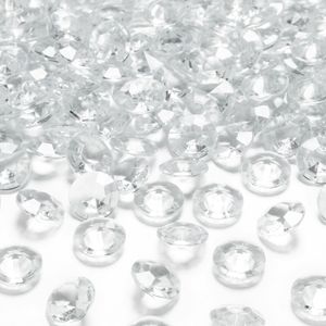 Hobby/decoratie nep diamantjes/steentjes - 50x - transparant - D1,2 x H0,7 cm