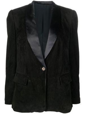 Brunello Cucinelli blazer à simple boutonnage - Noir