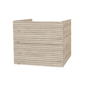 Onderkast BWS Elite 60x45x50 cm Met Horizontaal Reliëf Licht Hout