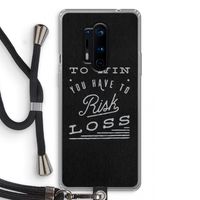 Risk loss: OnePlus 8 Pro Transparant Hoesje met koord