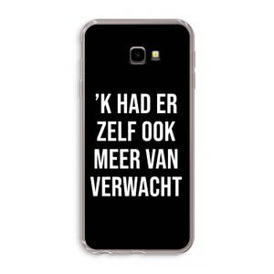 Meer verwacht - Zwart: Samsung Galaxy J4 Plus Transparant Hoesje